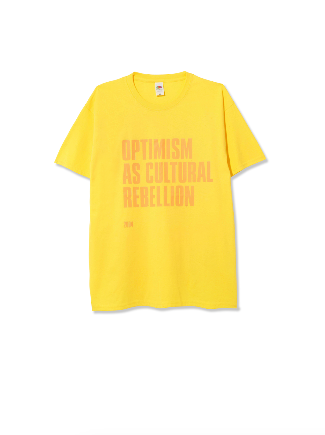 Optimism as Cultural Rebellion T-Shirt - Extended Mix (Yellow/Yellow Text) - 2025